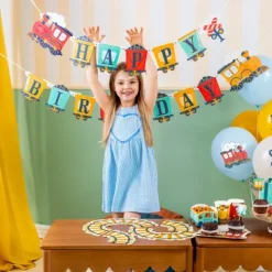 Baner urodzinowy Happy Birthday Ciuchcia 240 x 19,5 cm