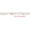 Baner urodzinowy Happy Birthday numery Jednorożec 3,2m