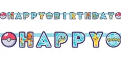 Baner urodzinowy Happy Birthday POKEMON 218 cm