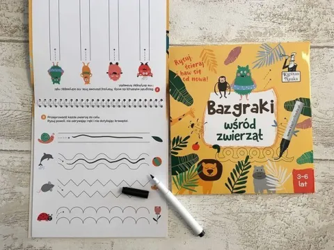 BAZGRAKI WŚRÓD ZWIERZĄT (3-6 LAT) KSIĄŻKA + MAZAK KAPITAN NAUKA