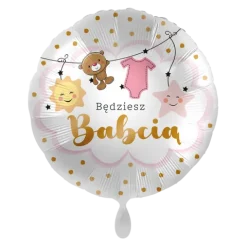 Będziesz BABCIĄ balon foliowy okrągły 18"