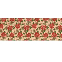 Bieżnik na stół świąteczny Gwiazda Betlejemska kwiat 275 x 28 cm