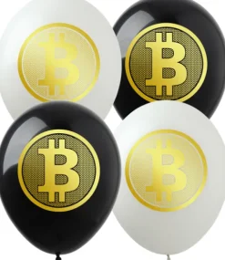 BITCOIN balon gumowy z nadrukiem 1 szt. mix
