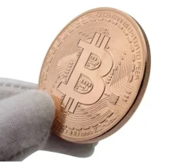 Bitcoin BTC w kapslu - moneta kolekcjonerska