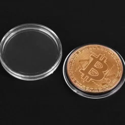 Bitcoin BTC w kapslu - moneta kolekcjonerska