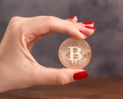 Bitcoin BTC w kapslu - moneta kolekcjonerska