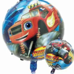 BLAZE auta balon foliowy okrągły 18 cali / 45 cm