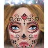 Blingi Naklejki brokatowe na twarz - czaszka meksykańska Catrina