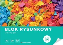 Blok rysunkowy biały A3 20 kartek