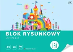 Blok rysunkowy biały A3 20 kartek