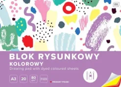 Blok rysunkowy kolorowy A3 20 kartek