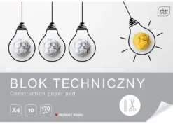 Blok techniczny biały A4 10 kartek