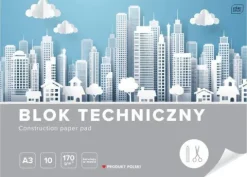 Blok techniczny biały A3 10 kartek