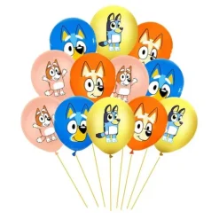 Bluey i Bingo balony gumowe z nadrukiem 12 szt. mix