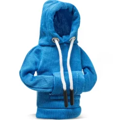 Bluza z kapturem na gałkę biegów - NIEBIESKA