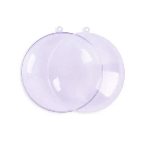 Bombka plastikowa akrylowa przezroczysta Medalion 7 cm