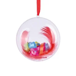 Bombka plastikowa akrylowa przezroczysta Medalion 7 cm