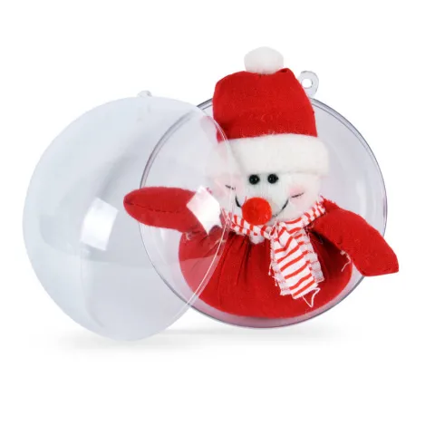 Bombka plastikowa akrylowa przezroczysta Kula 8 cm