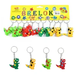 Brelok silikonowy Smok Dinozaur mix kolorów