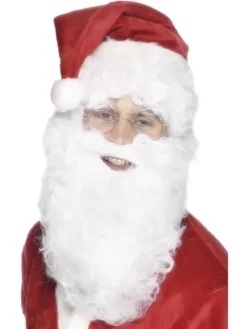 Broda Świętego Mikołaja kręcona biała 28 cm
