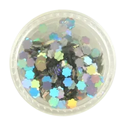 Brokat Holograficzny 2 g DAISIES - STOKROTKI Srebrne Eulenspiegel