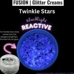 Brokat w kremie kosmetyczny do twarzy i ciała Fusion - Twinkle Stars UV 10ml