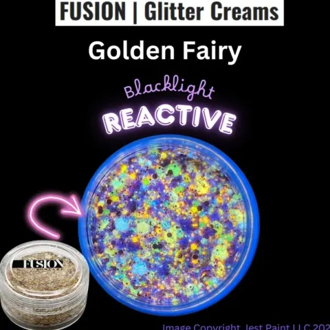 Brokat w kremie kosmetyczny do twarzy i ciała Fusion - Golden Fairy UV 10ml