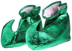 Buty Elfa zielone błyszczące 27 x 24 cm