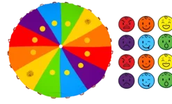 Chusta Edukacyjna AKSON 3m Zestaw duże koła + 12 EMOCJI