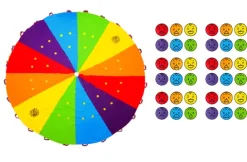 Chusta Edukacyjna AKSON 3m Zestaw małe koła + 36 EMOCJI