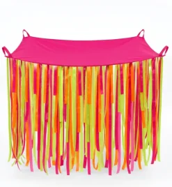 Chusta animacyjna 1,45 x 1,45 m ze wstążkami neonowymi UV