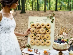 Ściana na Donuty pączki drewniana stojak 45x55 cm
