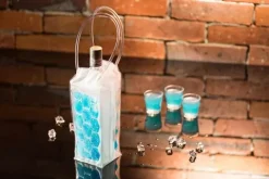 Cooler na butelki - niebieski