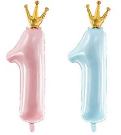 Cyfra z koroną ROCZEK balon foliowy 90 cm