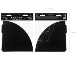 Czapeczki papierowe czarne Black&White 21,5 cm 6 szt.