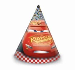 Czapeczki papierowe Auta 3 Cars McQueen 6 szt.