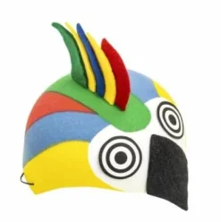 Czapka filcowa PAPUGA ARA KOLOROWA PIPI ZOO PIÓRA
