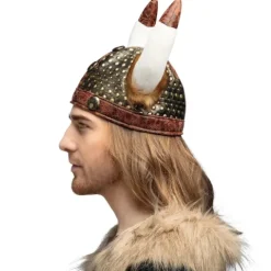 Czapka hełm wikinga z rogami