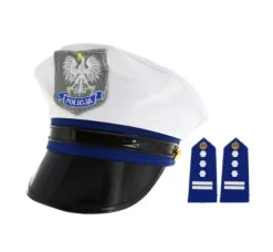 Czapka Policjanta z pagonami (dla dorosłych)