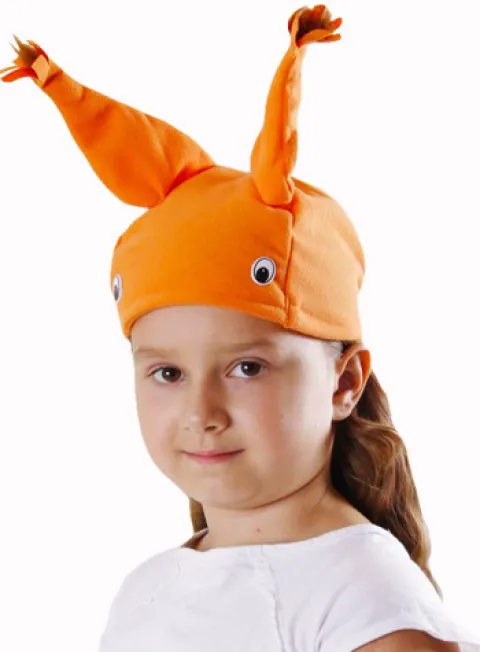 Czapka Wiewiórka ruda z uszami