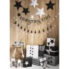 Czarne Gwiazdy dekoracja DIY Sylwester