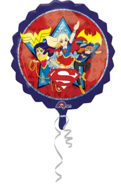 DC Superhero Girls Wonder Woman Supergirl & Batgirl okrągły balon foliowy 71 x 71cm