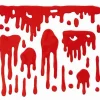 Dekoracja Halloween naklejki na szybę żelowe ślady krwi