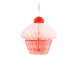 Dekoracja bibułowa Babeczka Muffinka 3D honeycomb 1 szt.