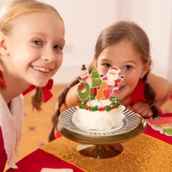 Dekoracja ciasta - pikery toppery świąteczne - Boże Narodzenie 6 szt.