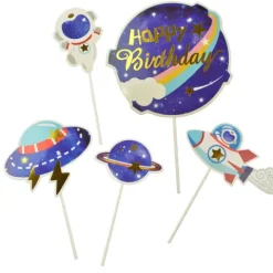 Dekoracja na tort pikery toppery Galaxy Planety