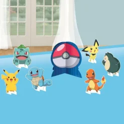 Dekoracja papierowa - figurki Pokemon 7 szt.