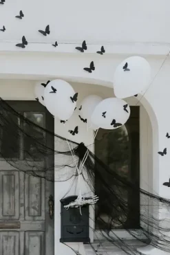 Dekoracja papierowa Ćmy, czarne motyle 6-12cm Halloween
