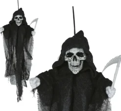 Dekoracja wisząca Kościotrup szkielet z kosą halloween 50 cm