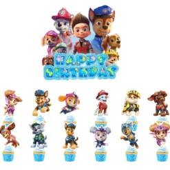 Dekoracje do muffinek pikery DIY Psi Patrol 13 szt.